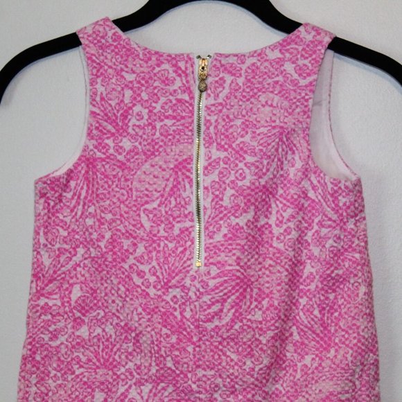 Lilly Pulitzer For Target Textured Shift Dress Pink Girl's Size 6 6X H13611 - Picture 6 of 11